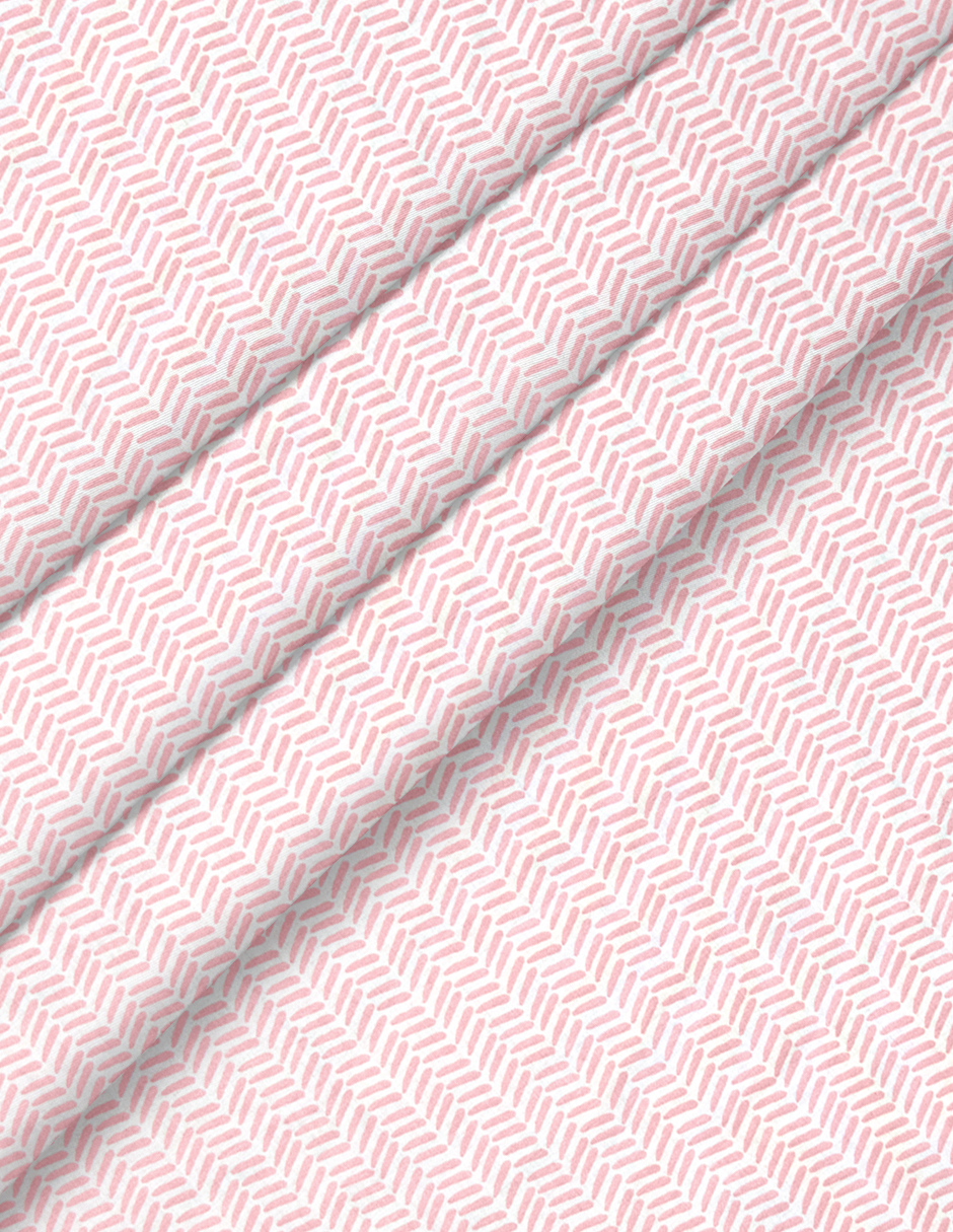 Set de 2 Sábanas de Cajón para Cuna - Chevron Rosa