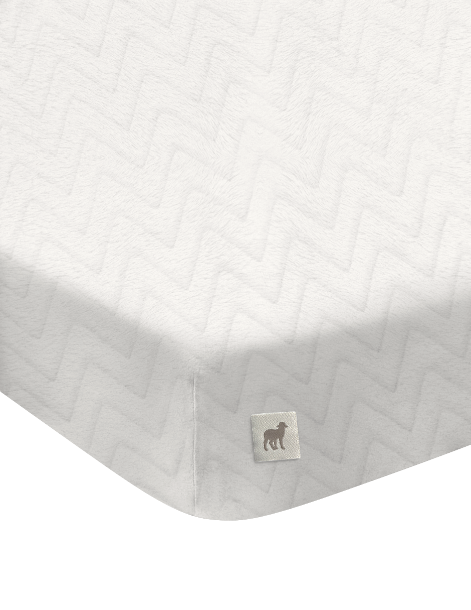 Sábana de Cajón Súper Suave - Zig Zag Blanco