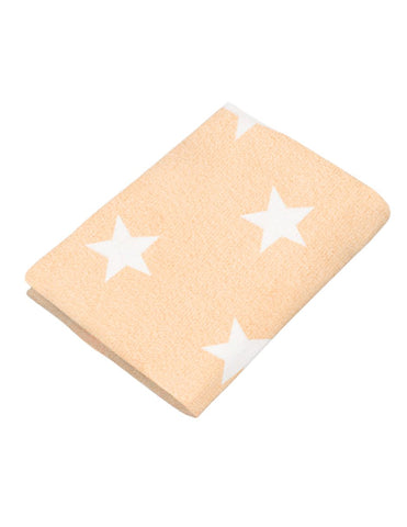Sábana de Cajón para Cama Cuna Súper Suave - Estrellitas Peach 100% Poliéster