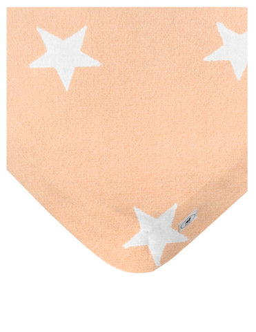 Sábana de Cajón para Cama Cuna Súper Suave - Estrellitas Peach 100% Poliéster