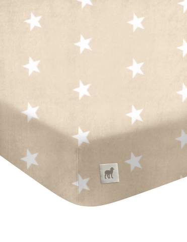 Sábana de Cajón para Cuna Súper Suave - Estrellas Beige
