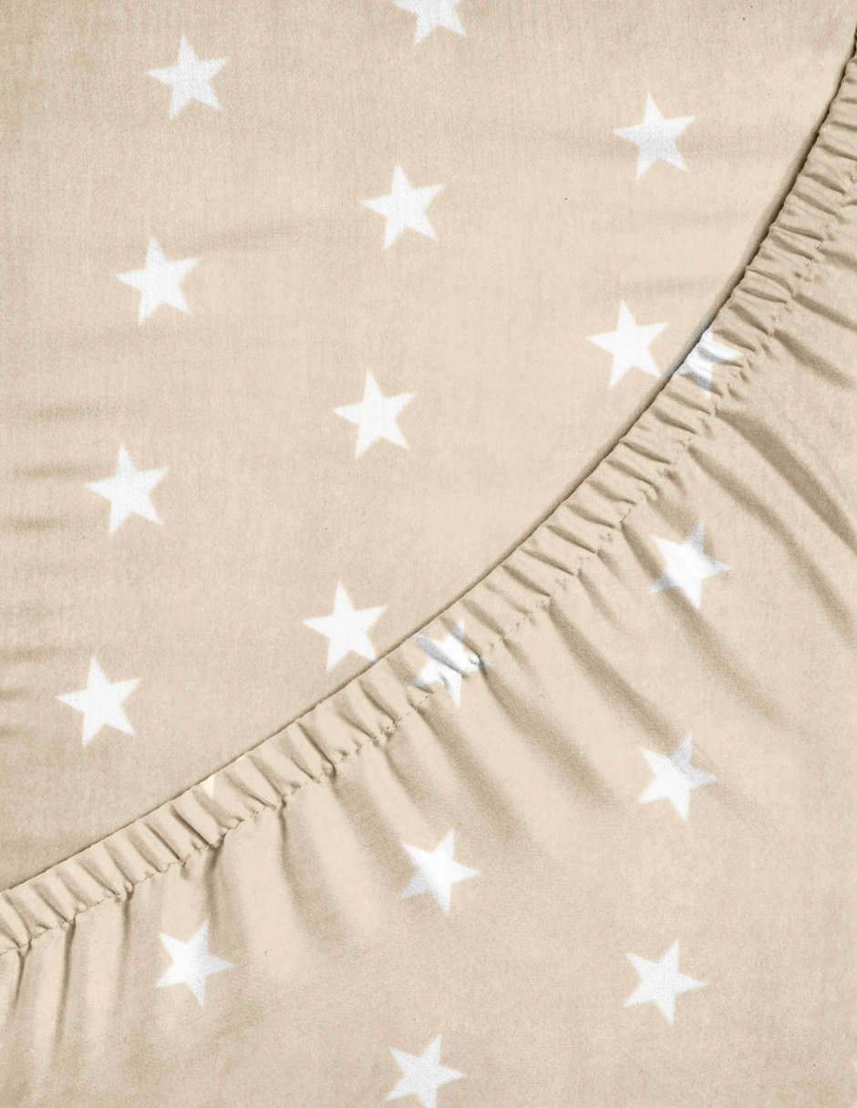 Sábana de Cajón para Cuna Súper Suave - Estrellas Beige