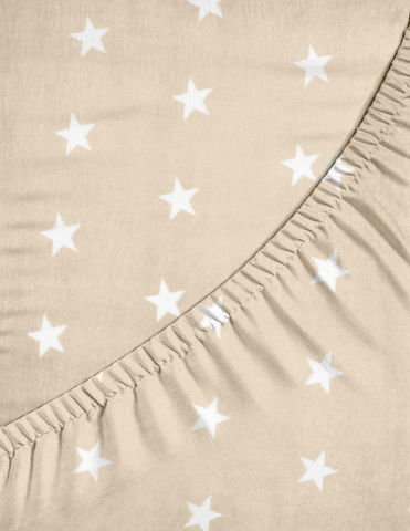 Sábana de Cajón para Cuna Súper Suave - Estrellas Beige
