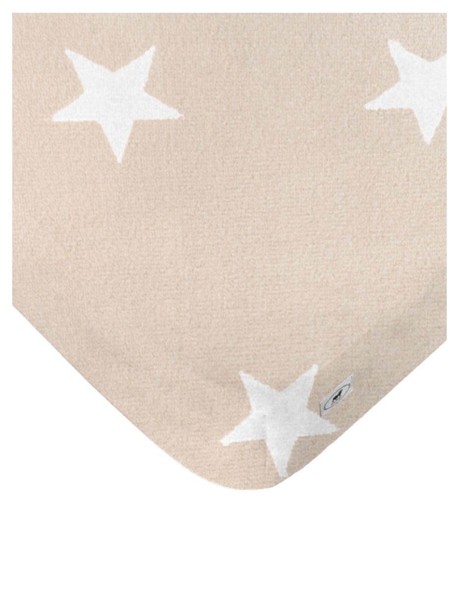 Sábana de Cajón para Cama Cuna Súper Suave - Estrellas Beige