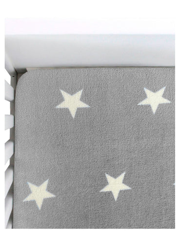 Sábana de Cajón para Cama Cuna Súper Suave - Estrellitas Oxford 100% Poliéster