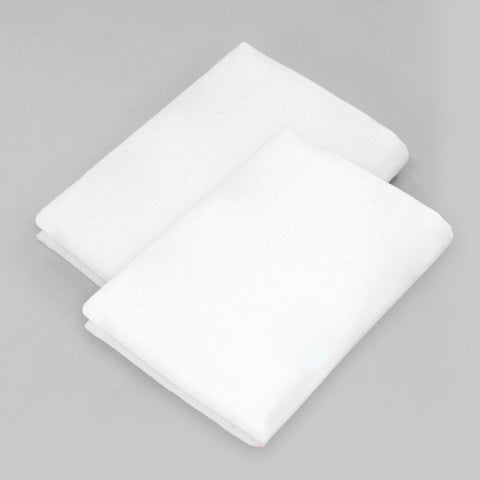 Set de 2 Sábanas de Cajón para Cuna Blancas