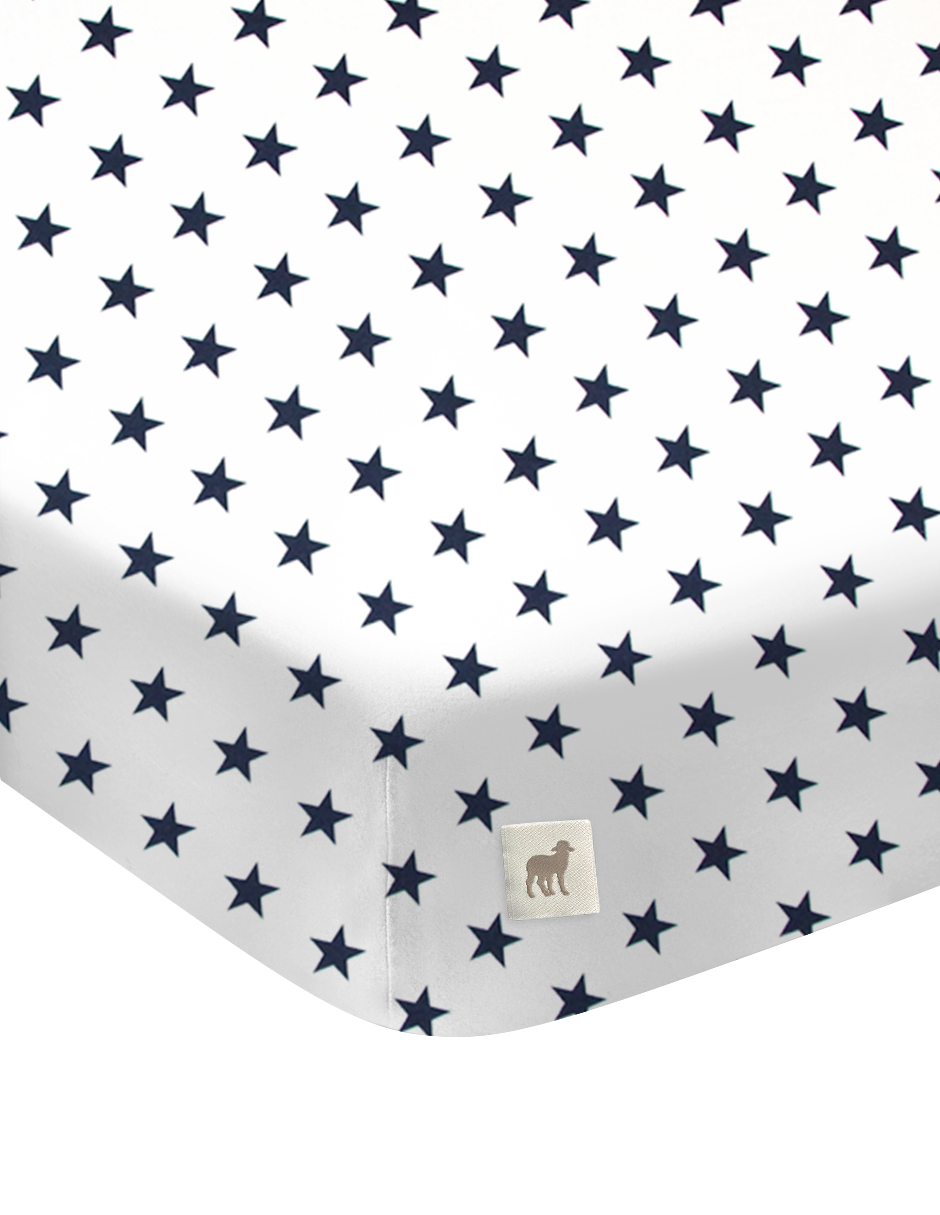 Set de 2 Sábanas de Cajón para Mini Colecho (50x90) - Estrellas