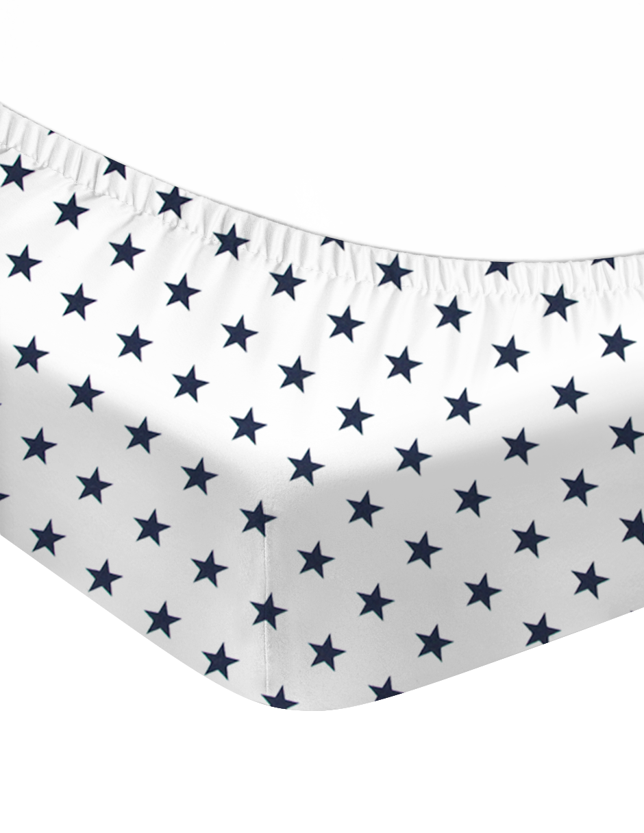 Set de 2 Sábanas de Cajón para Mini Colecho (50x90) - Estrellas