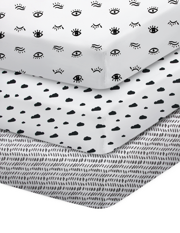 Set de 3 Sábanas de Cajón para Mini Colecho (50x90) - Unisex