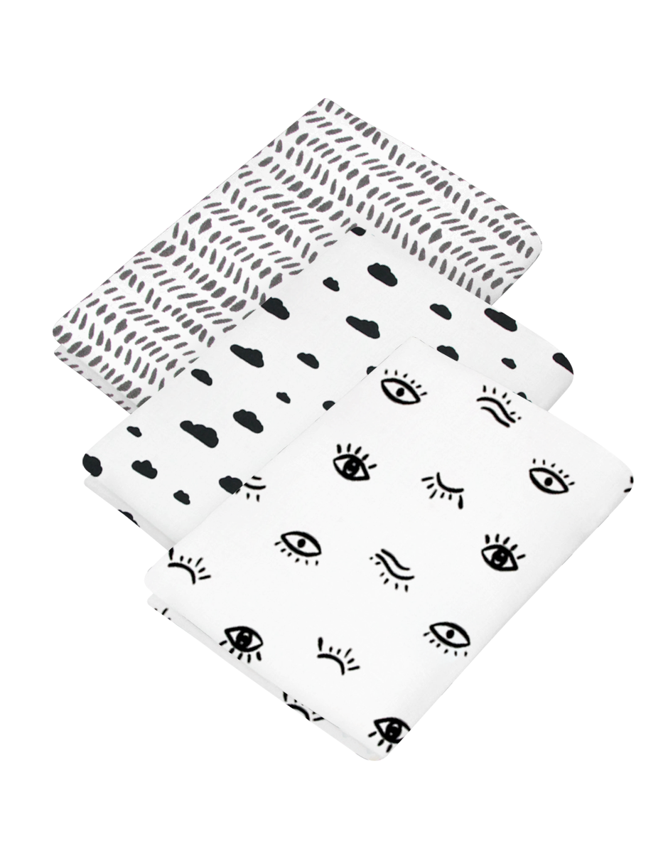 Set de 3 Sábanas de Cajón para Mini Colecho (50x90) - Unisex