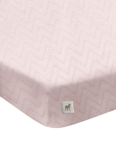 Sábana de Cajón Calientita para Mini Colecho (50x90) - Zig Zag Rosa