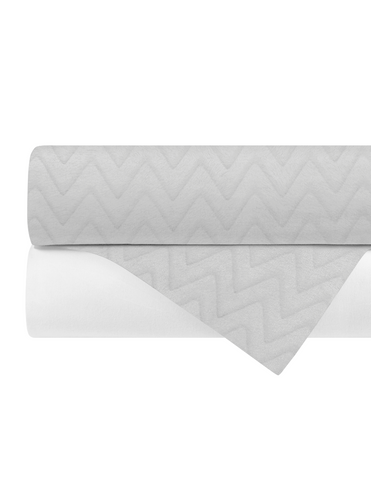 Set de 2 sábanas de cajón de Nap Baby: una afelpada Zig Zag Gris Perla y una blanca, con elástico en todo el perímetro.
