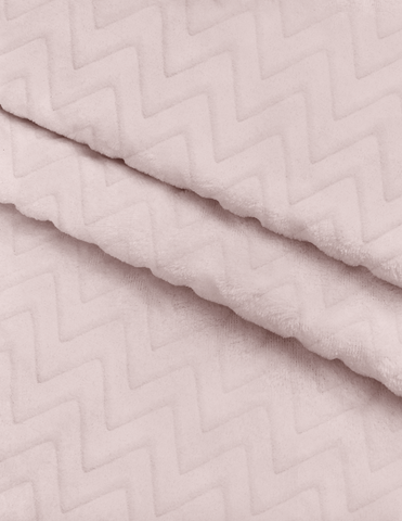 Set de 2 Sábanas de Cajón para Cuna 120x60, Algodón y Afelpada - Zig Zag Rosa