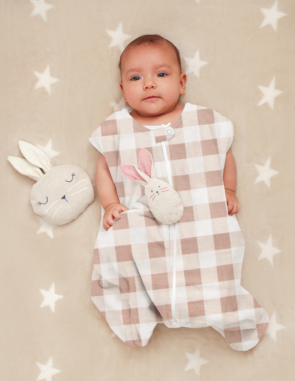 Saquito para Dormir para bebés con abertura para pies - Gingham