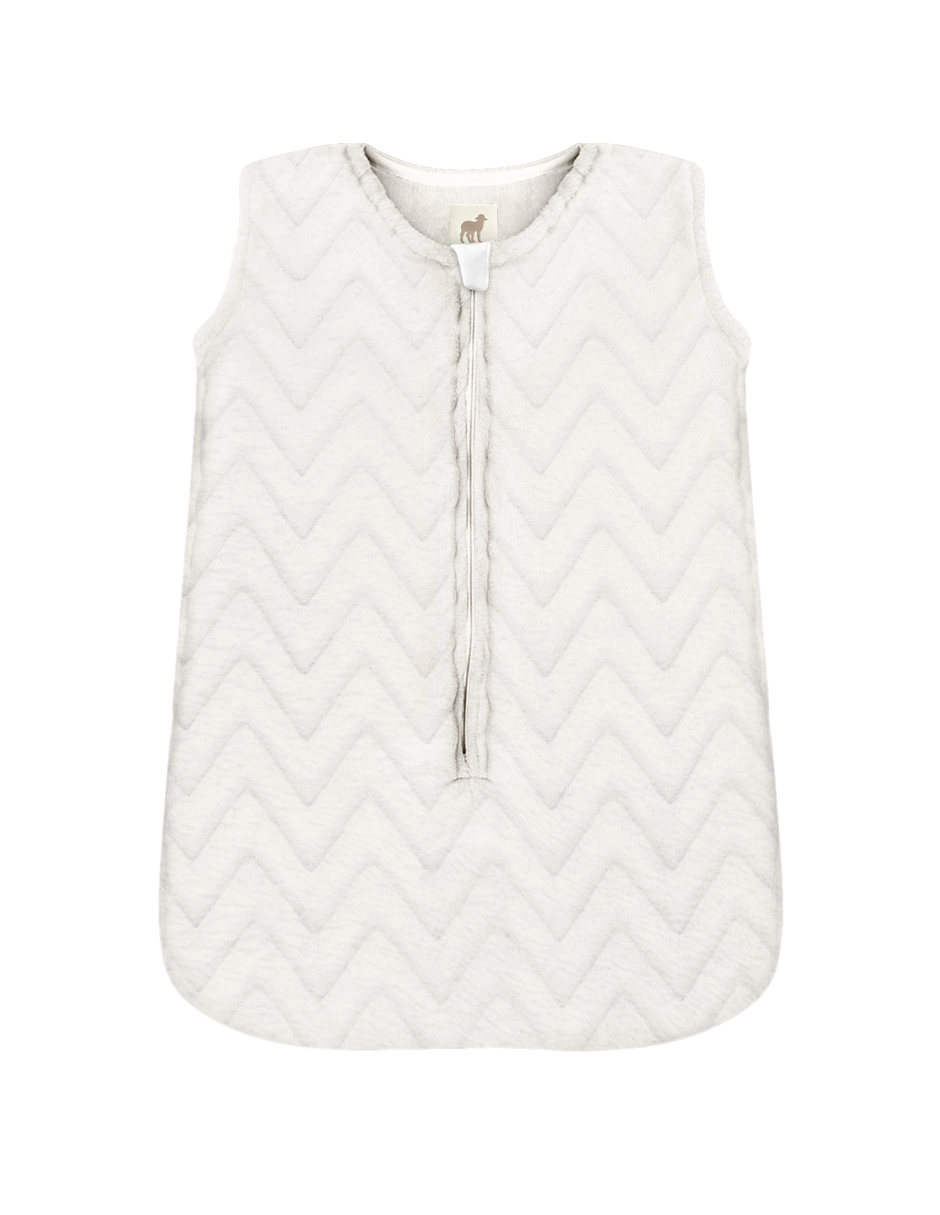 Recién nacido dormido en saquito para dormir cerrado Nap Baby Zig Zag Off White de 0 a 6 meses con cierre frontal