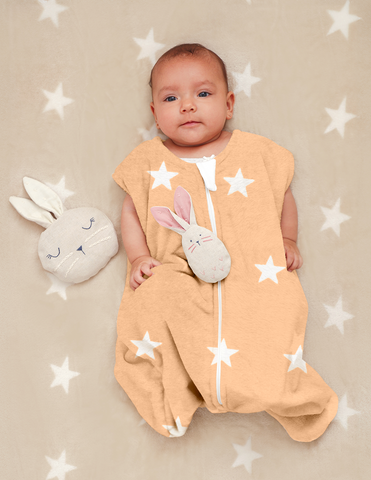 Saquito para Dormir para Bebés (0 - 6 meses) - Estrellas Peach