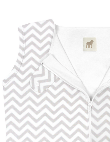 Saquito para Dormir para bebés con abertura para pies - Chevron Gris