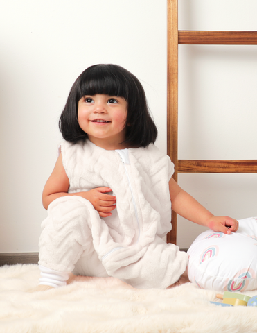Saquito para Dormir para bebés con abertura para pies - Zig Zag Off-White