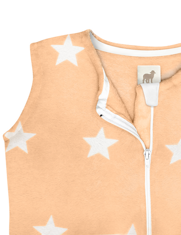 Saquito para Dormir para bebés con abertura para pies - Estrellas Peach