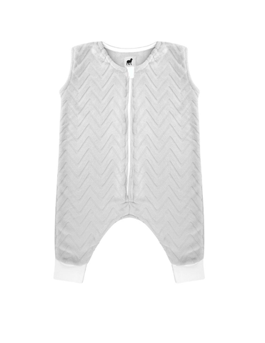 Saquito para Dormir para bebés con abertura para pies - Zig Zag Gris Perla