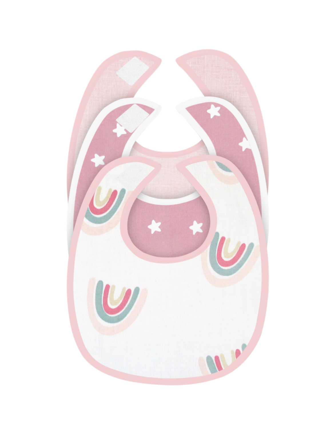 Set de Baberos y Paños para Eructos para Bebé: 9 Piezas Suaves y Absorbentes- Niña