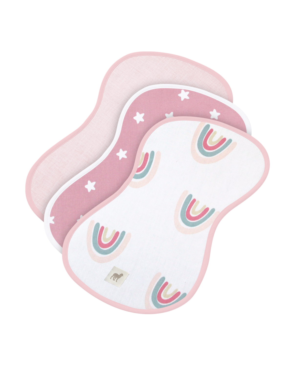 Set de Baberos y Paños para Eructos para Bebé: 9 Piezas Suaves y Absorbentes- Niña