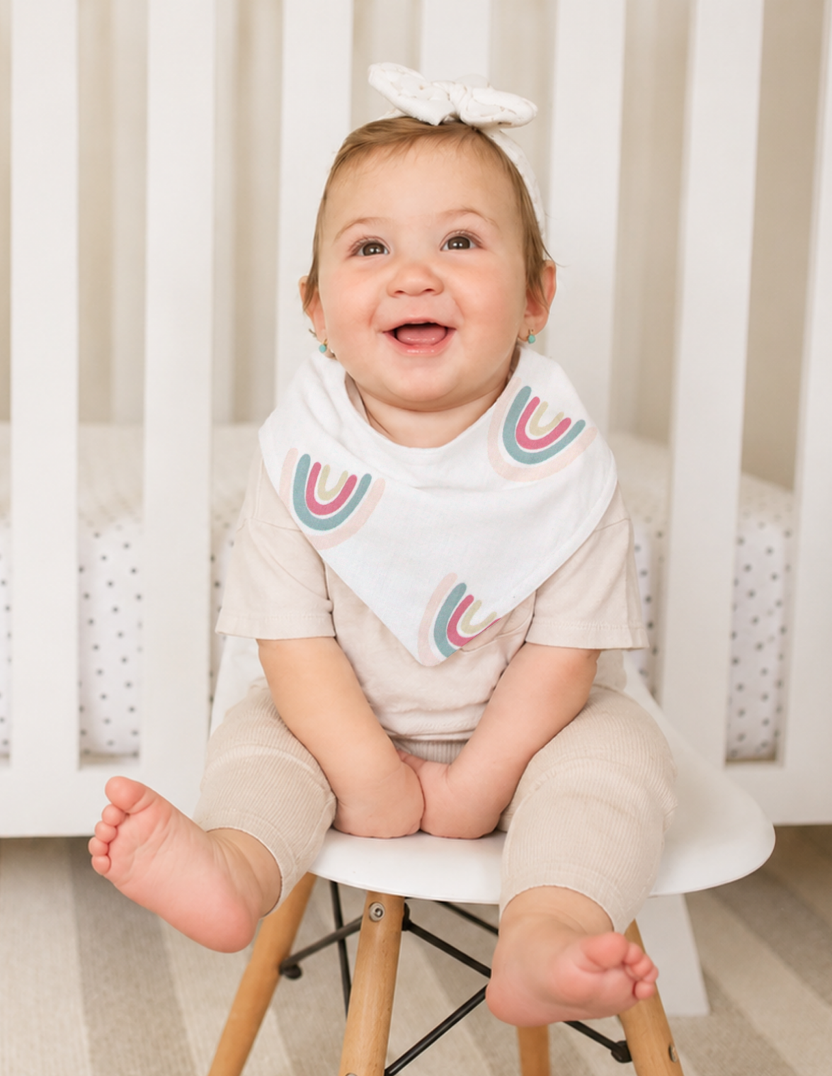 Set de Baberos y Paños para Eructos para Bebé: 9 Piezas Suaves y Absorbentes- Niña