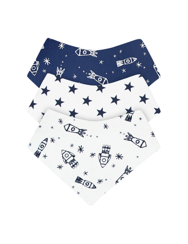 Set de Baberos y Paños para Eructos para Bebé: 9 Piezas Suaves y Absorbentes- Niño