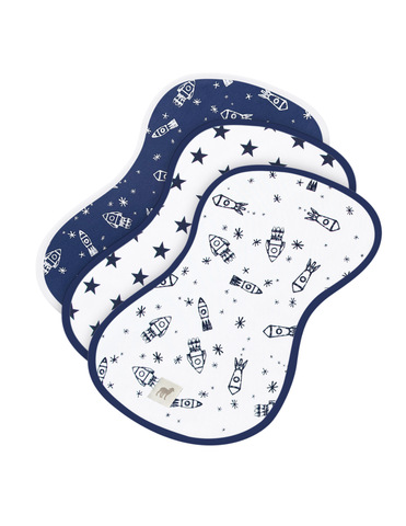 Set de Baberos y Paños para Eructos para Bebé: 9 Piezas Suaves y Absorbentes- Niño
