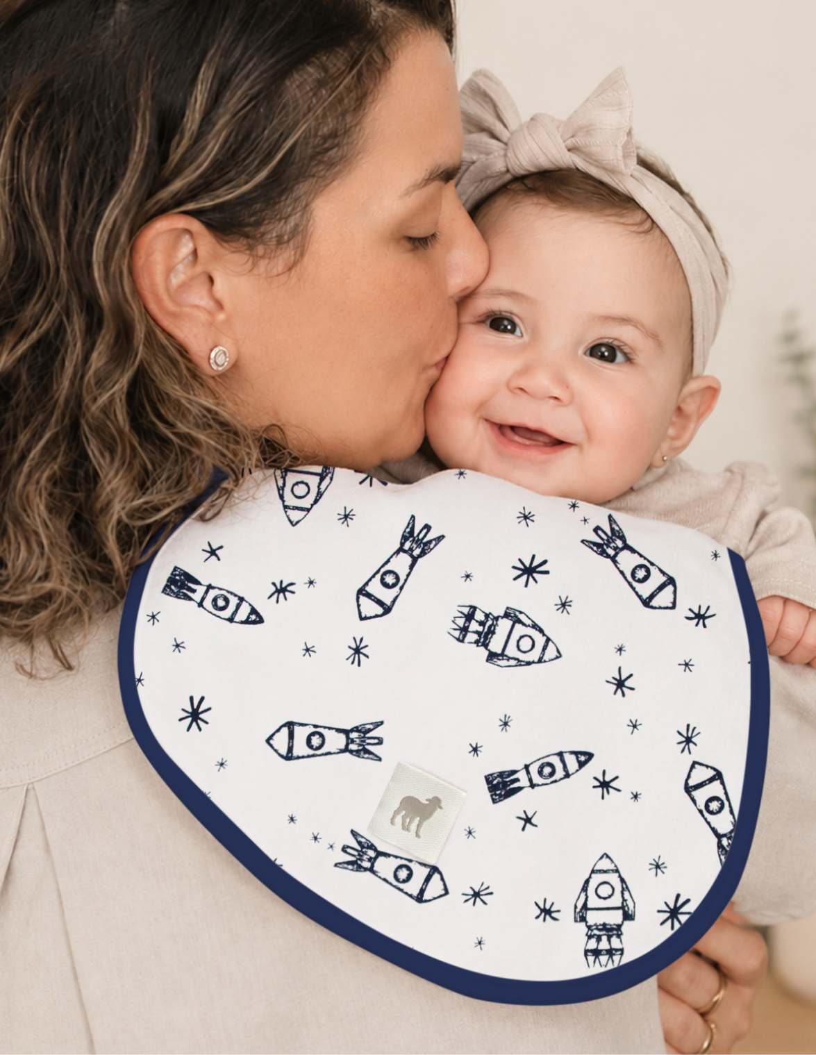Set de Baberos y Paños para Eructos para Bebé: 9 Piezas Suaves y Absorbentes- Niño