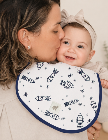 Set de Baberos y Paños para Eructos para Bebé: 9 Piezas Suaves y Absorbentes- Niño