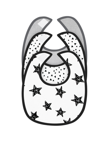 Set de Baberos y Paños para Eructos para Bebé: 9 Piezas Suaves y Absorbentes- Unisex