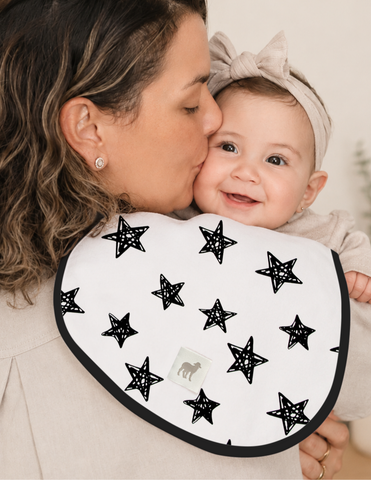 Set de Baberos y Paños para Eructos para Bebé: 9 Piezas Suaves y Absorbentes- Unisex