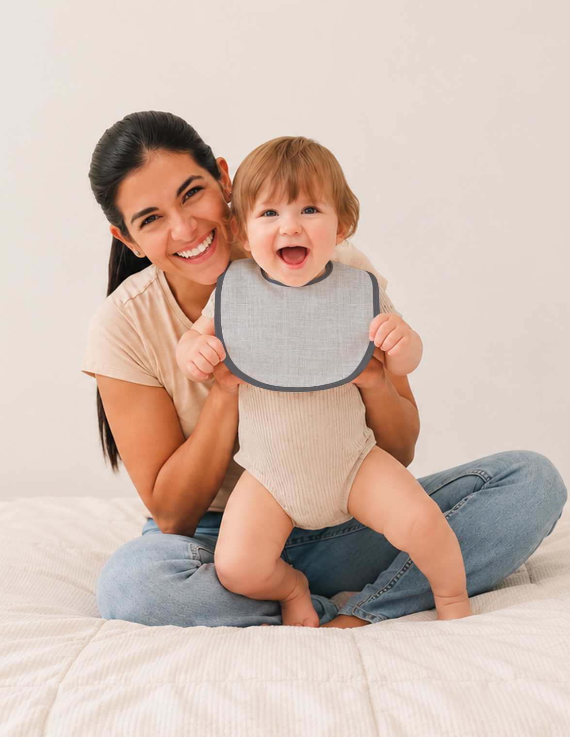 Set de Baberos y Paños para Eructos para Bebé: 9 Piezas Suaves y Absorbentes- Unisex