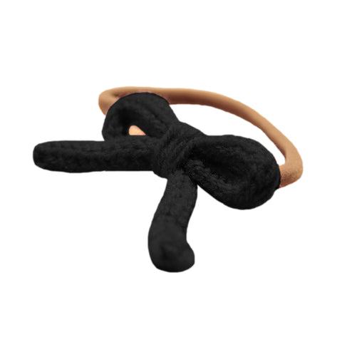 Set de Banditas con Moños Crochet - Blanco y Negro