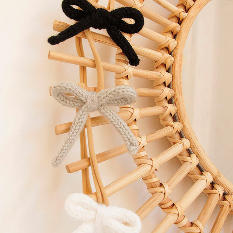 Set de Banditas con Moños Crochet - Blanco y Negro
