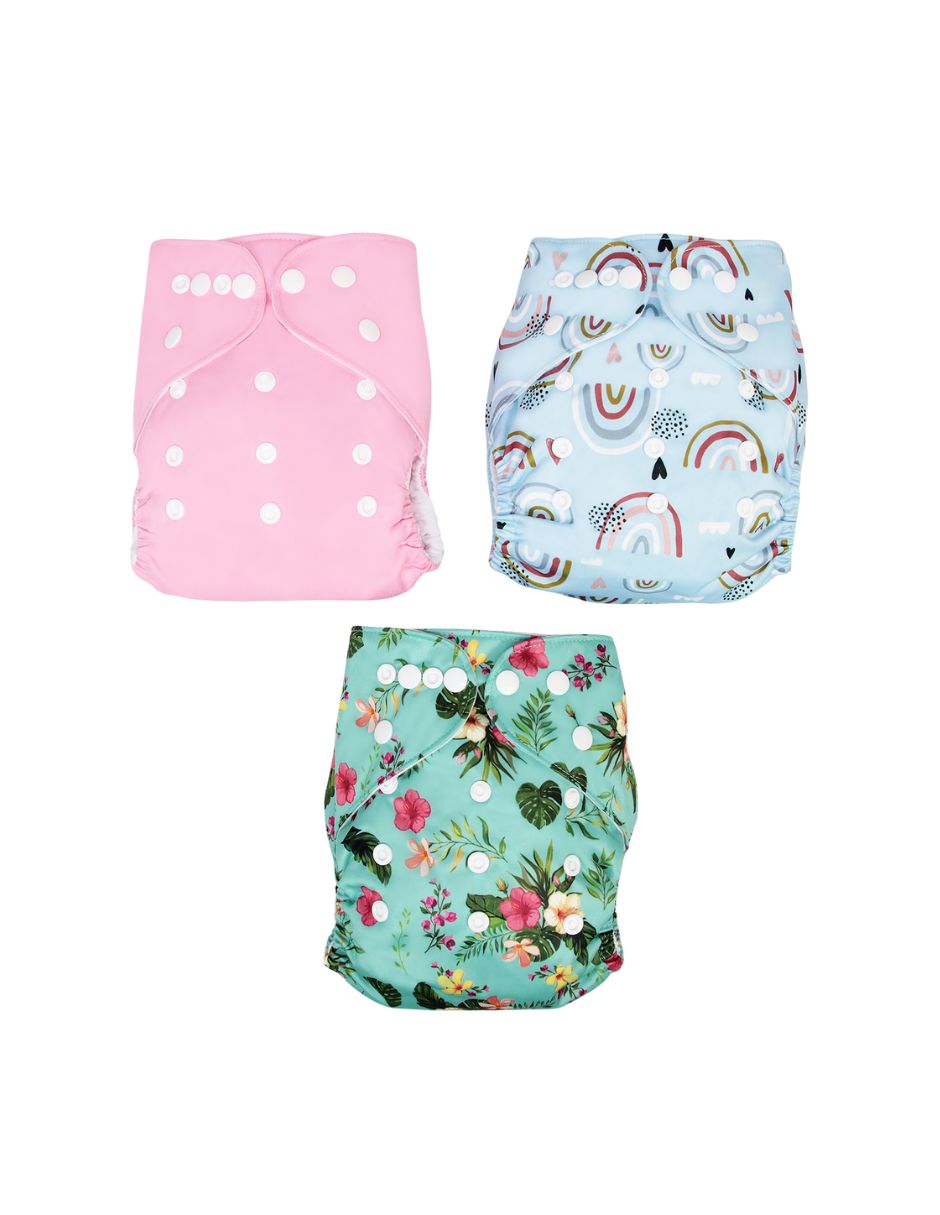 Set de 3 Pañales Ecológicos - Niña