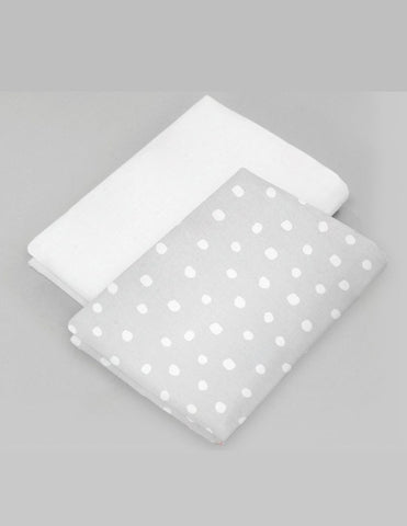 Set de 2 Sábanas de Cajón para Mini Colecho (50x90) - Lunares