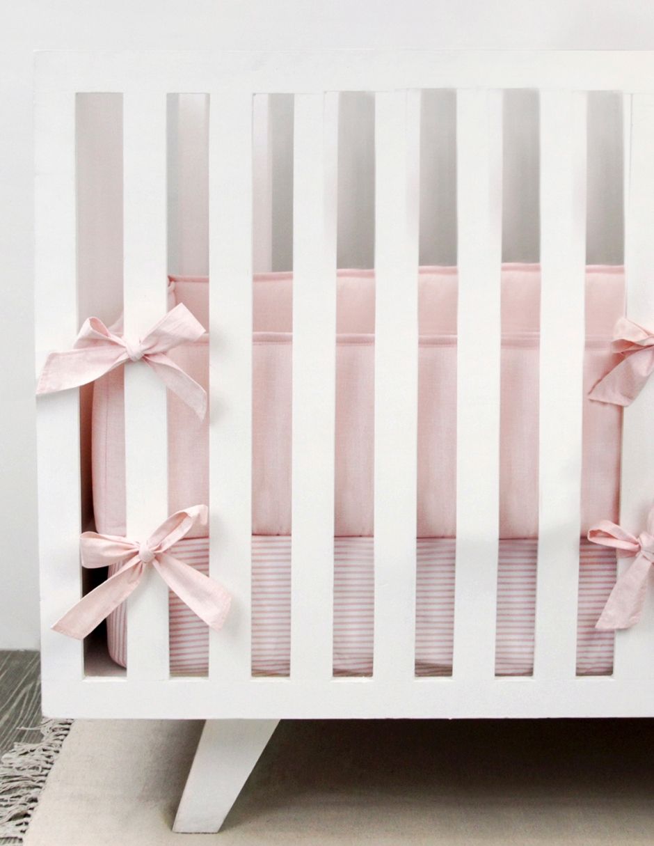 Protector para Cama Cuna Rosa