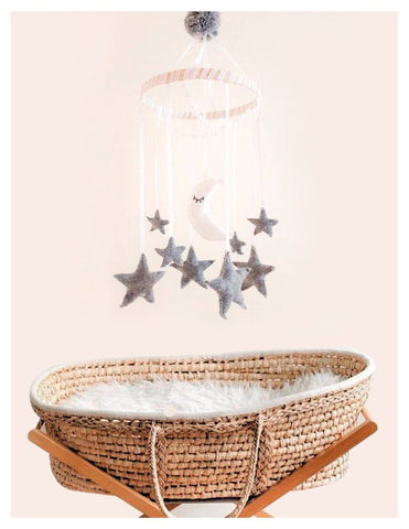 Móvil para Cuna Estrellas Gris