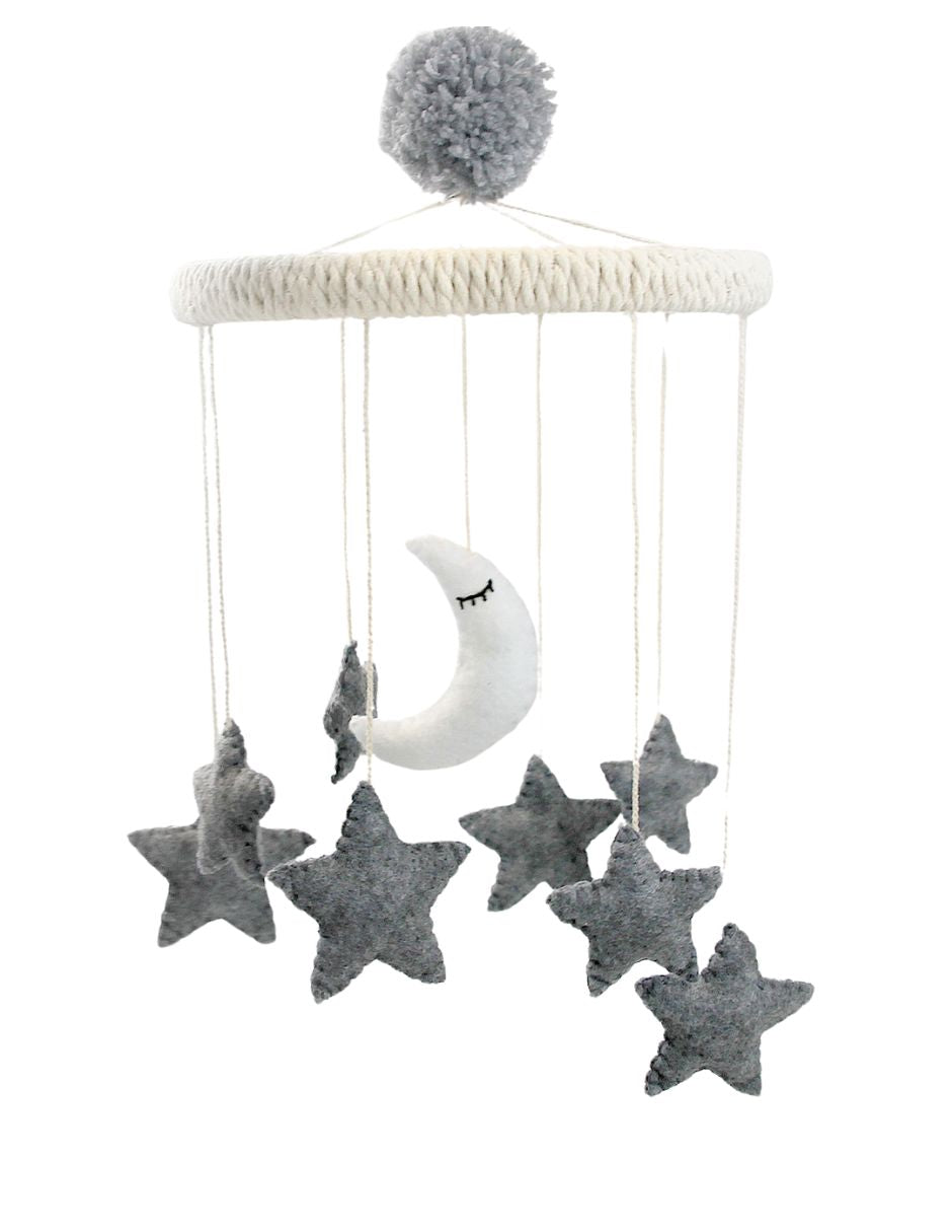 Móvil para Cuna Estrellas Gris