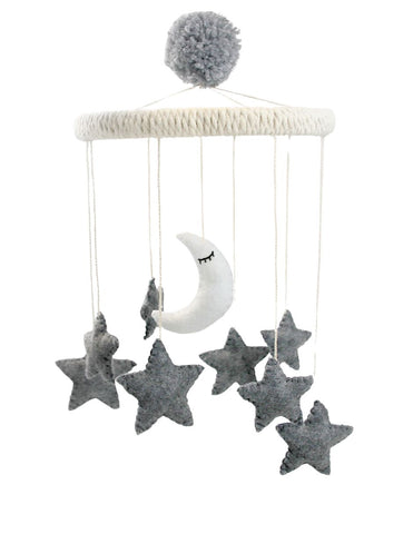 Móvil para Cuna Estrellas Gris