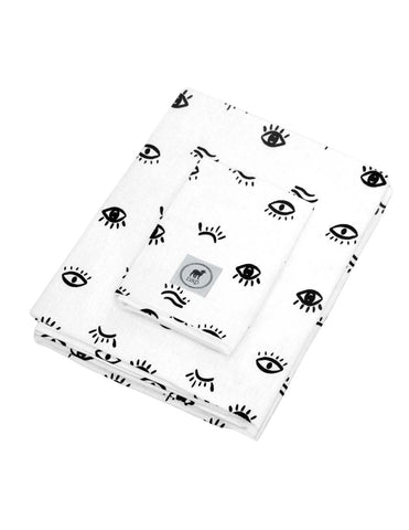 Juego de Sábanas de 3 Piezas para Cuna Ojitos