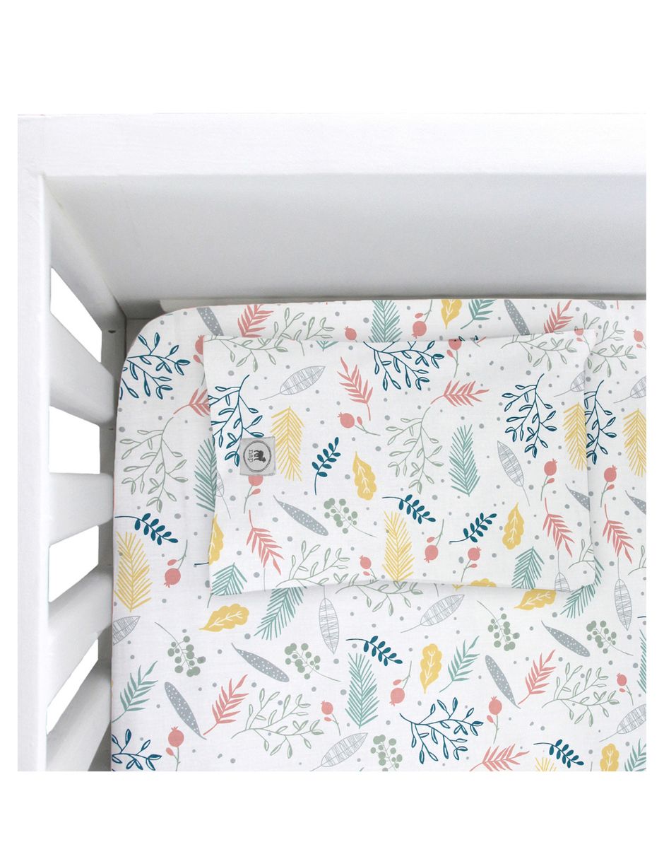 Juego de Sábanas para Cama Cuna - Flores - 3 piezas - 100% Algodón