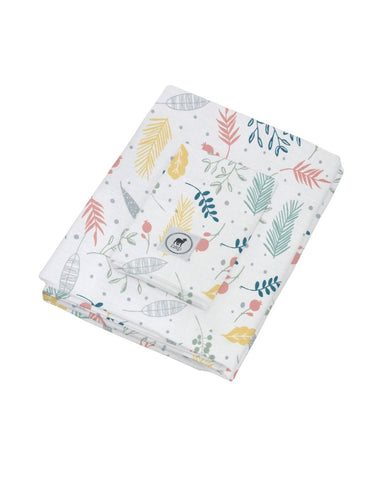 Juego de Sábanas para Cama Cuna - Flores - 3 piezas - 100% Algodón