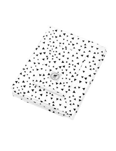 Juego de Sábanas para Mini Colecho (50x90) - Triángulitos Negros
