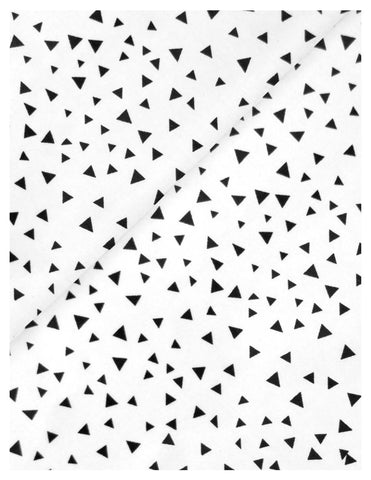 Juego de Sábanas para Cuna - Triangulitos Negros - 3 piezas - 100% Algodón