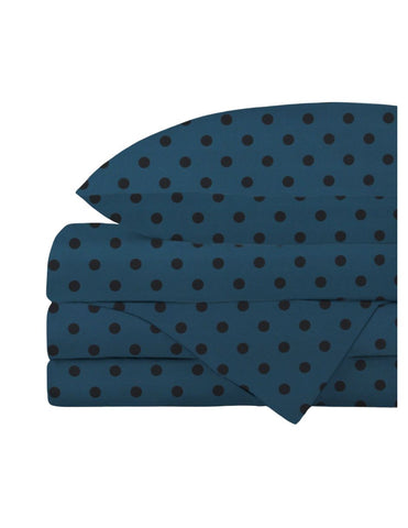 Juego de Sábanas para Cuna Dots / Azul - 3 piezas - 100% Algodón