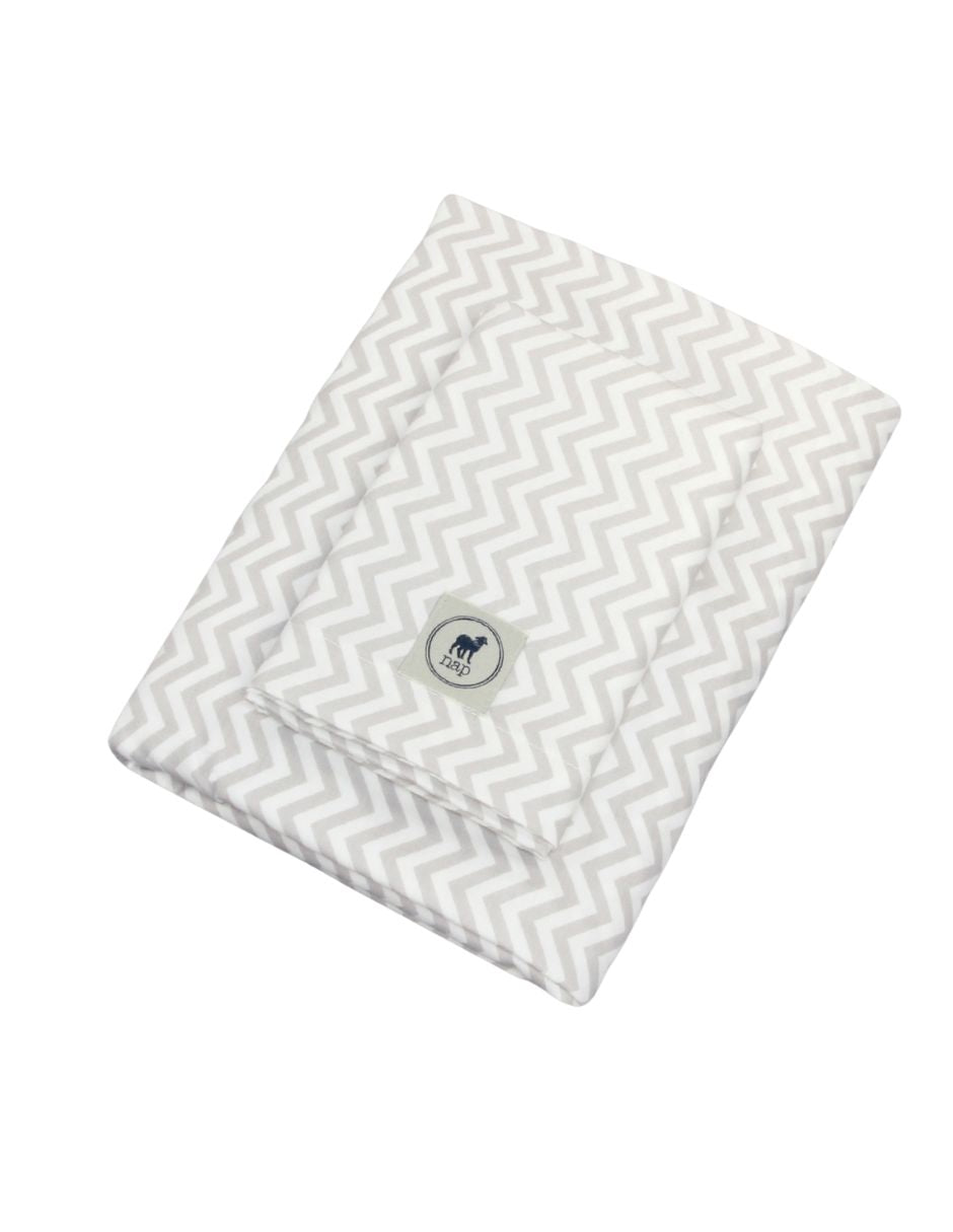 Juego de Sábanas para Mini Colecho (50x90) - Chevron Gris
