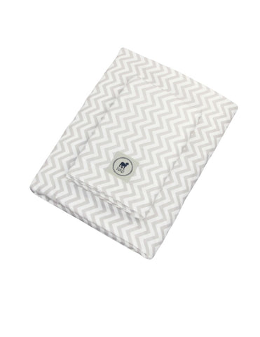 Juego de Sábanas de 3 Piezas para Cuna Chevron Gris
